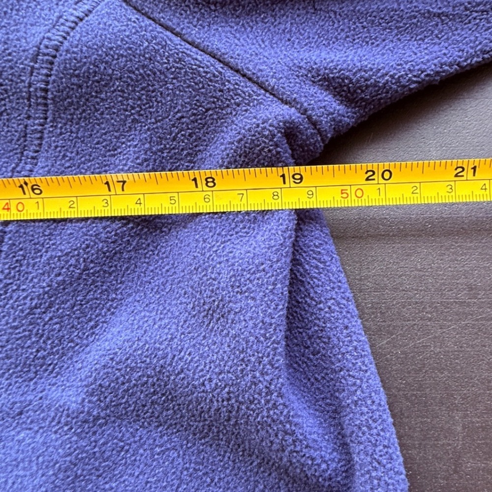 Lands End Womens Quarter Zip Fleece Pullover Blue Medium 10-12 - Picture 3 of 7